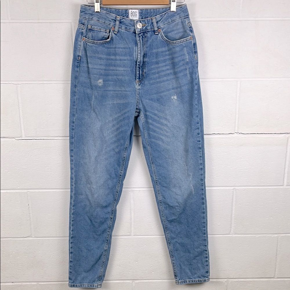 BDG Urban Outfitters high rise light wash mom jean